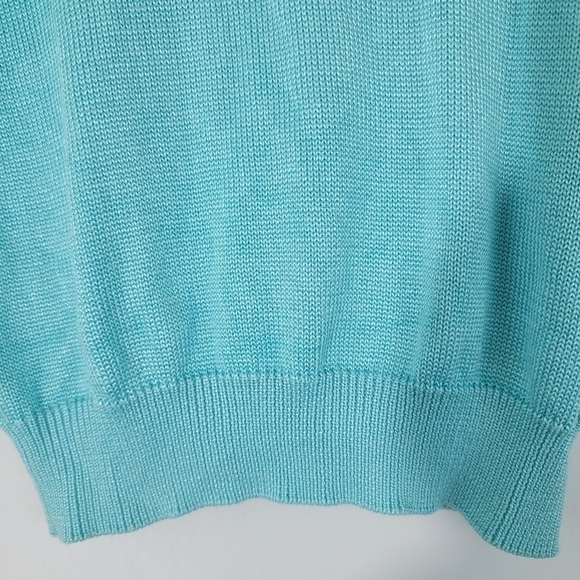 FIA ITALIA Baby Blue Y2K Knit Tank Top Women's Size M Scoop-neck - Picture 6 of 9